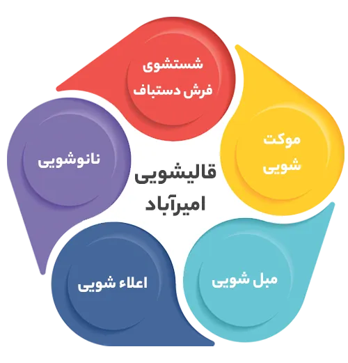 انواع خدمات در قالیشویی امیرآباد 